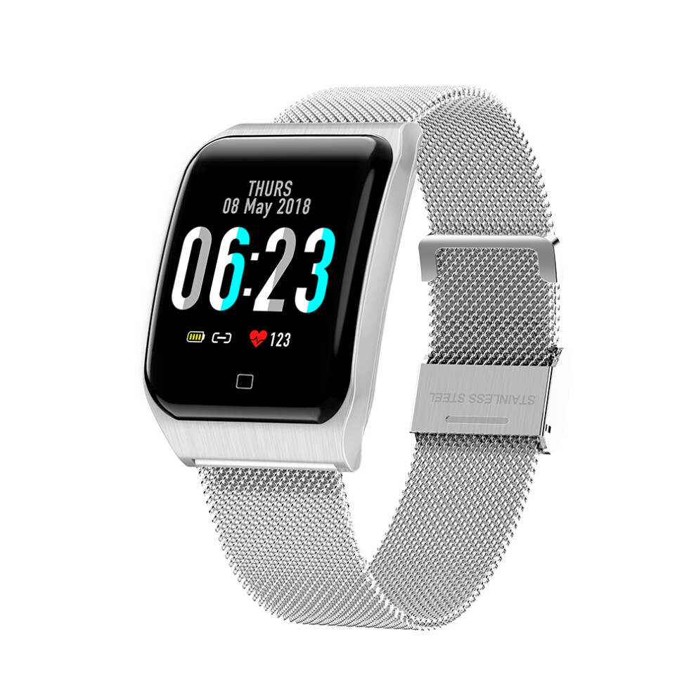 Bakeey F9 Custom Dial Big Screen Display Smart Watch 24 Hour Hr And Blood Pressure Monitor Ip68 Wristband Black/Gold 3345536212907