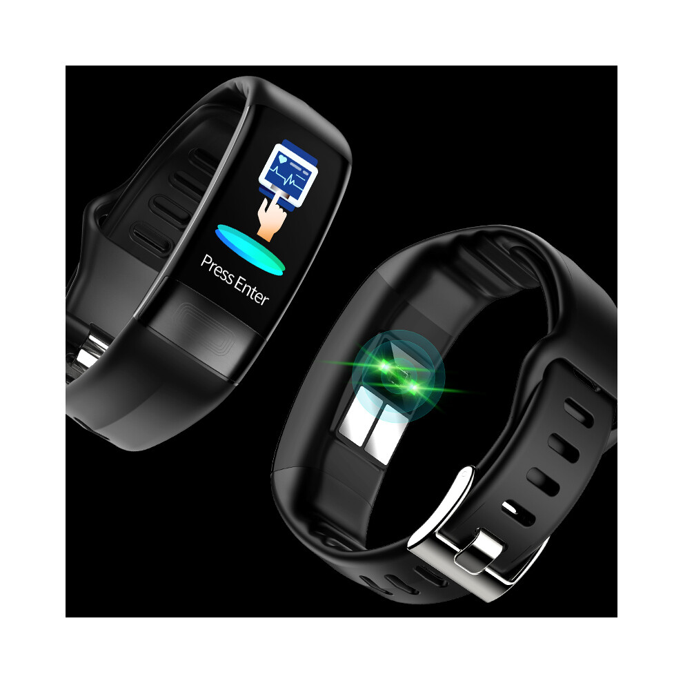 Bakeey P11 Ecg+Hrv Heart Rate And Blood Pressure Monitor Smart Watch 24 Hours Fitness Tracker Wristband Black/Blue/Red 3345535889353