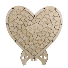 Wedding Signing Board Heart Shape Wooden Wedding Sign Heart Drop Box for Guest Book Message Box Wedding Gift
