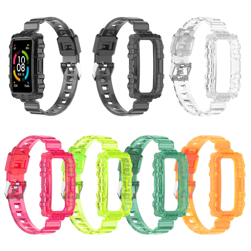 Bakeey Fashion Comfortable Translucent Soft Tpu Watch Band Strap Replacement For Huawei Band 6 Honor Band 6 Not,Specified 6900088754090