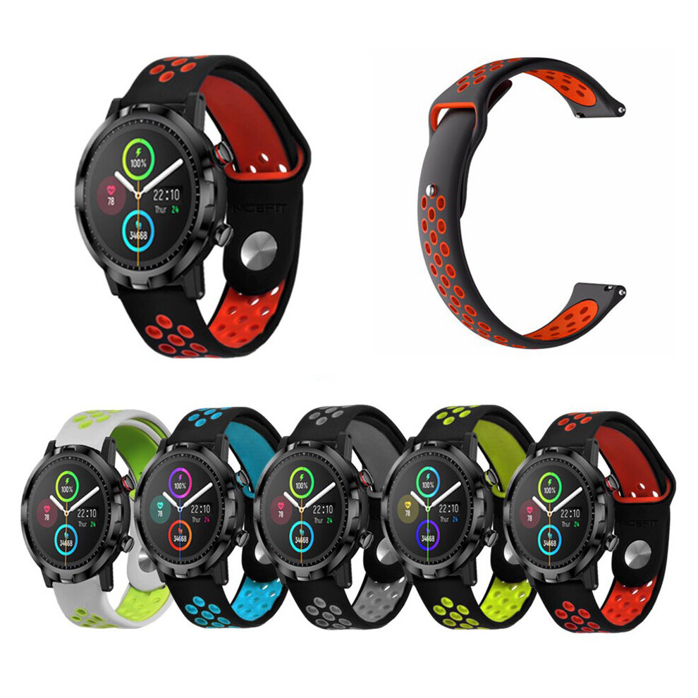 Bakeey 22Mm Width Colorful Breathable Lightweight Silicone Watch Band Strap Replacement For Haylou Ls05s 6900084495287