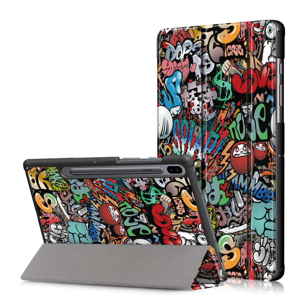 Printing Tri Fold Tablet Case For Samsung Tab S6 10.5 Doodle 4259405568844