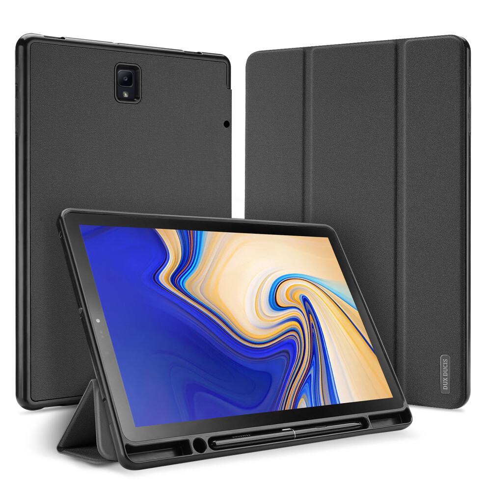 Tri Fold Pen Met Pen Gat Tablet Hoes Cover Voor Samsung Tab S4 10.5-image