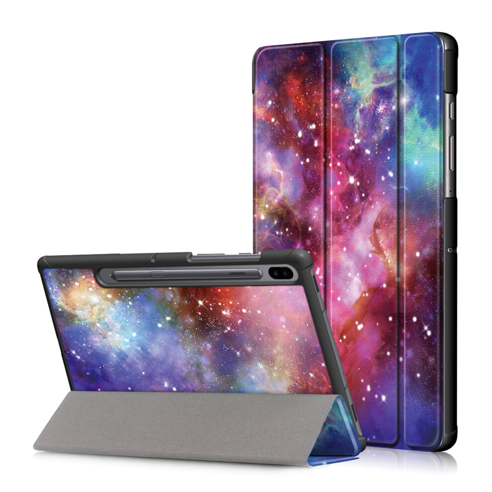 Printing Tri Fold Tablet Case For Samsung Tab S6 Milky Way 6914216587757