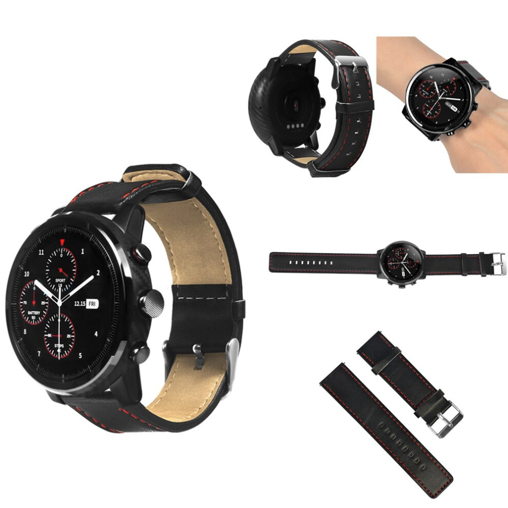 Bakeey Replacement Genuine Leather Watch Band For Xiaomi Amazfit Huami Strato Sports Smart Watch 2 Not,Specified 6900074974822