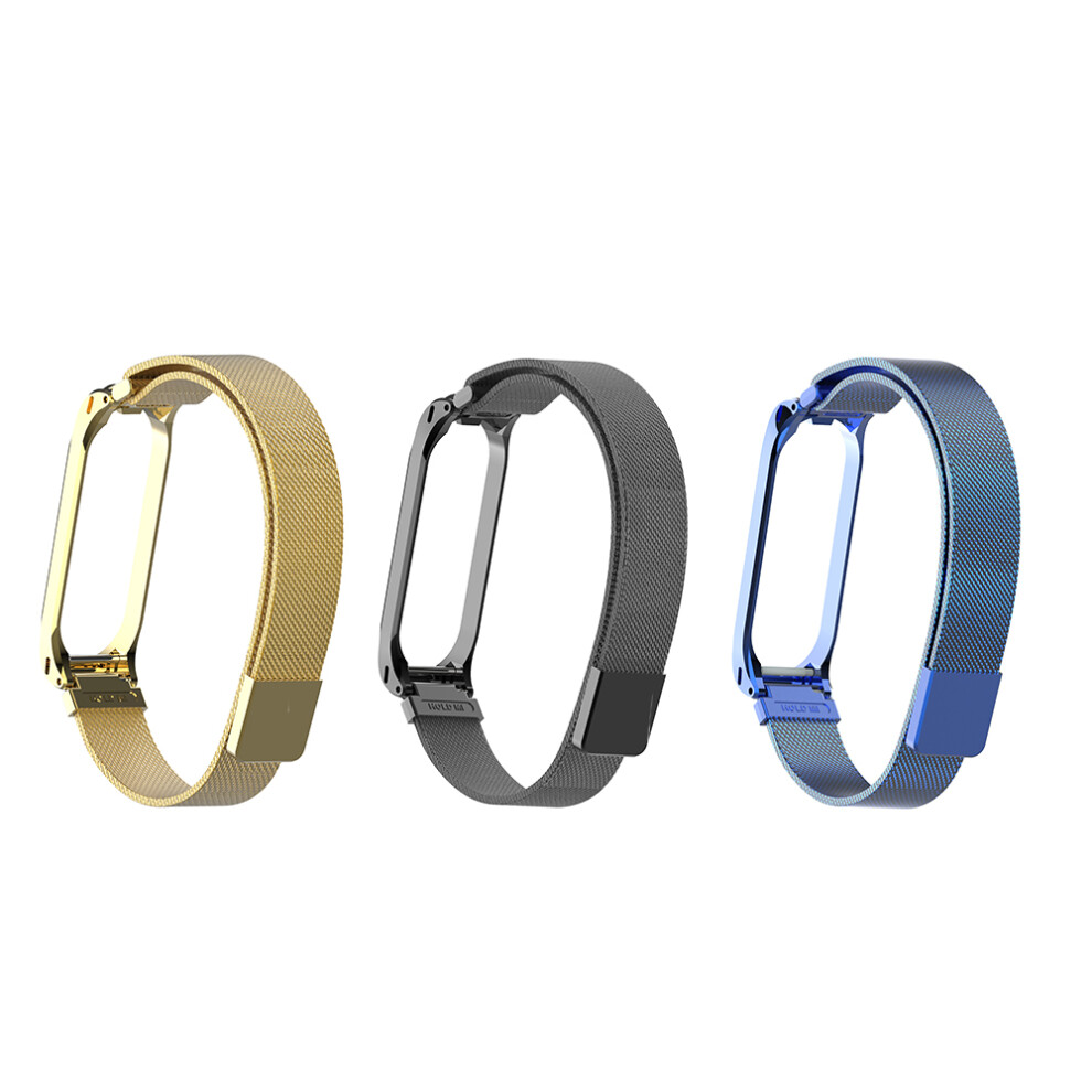 Bakeey Milan Stainless Steel Watch Band For Xiaomi Mi Band 3 4 Smart Watch Non Original Silver 6900056463801