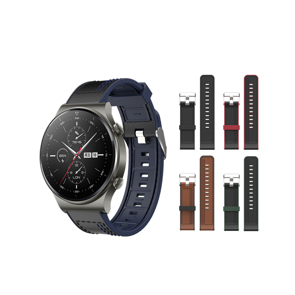 Bakeey 22Mm Silicone Leather Watch Band For Huawei Honor Gs Pro Smart Watch 9434949163020