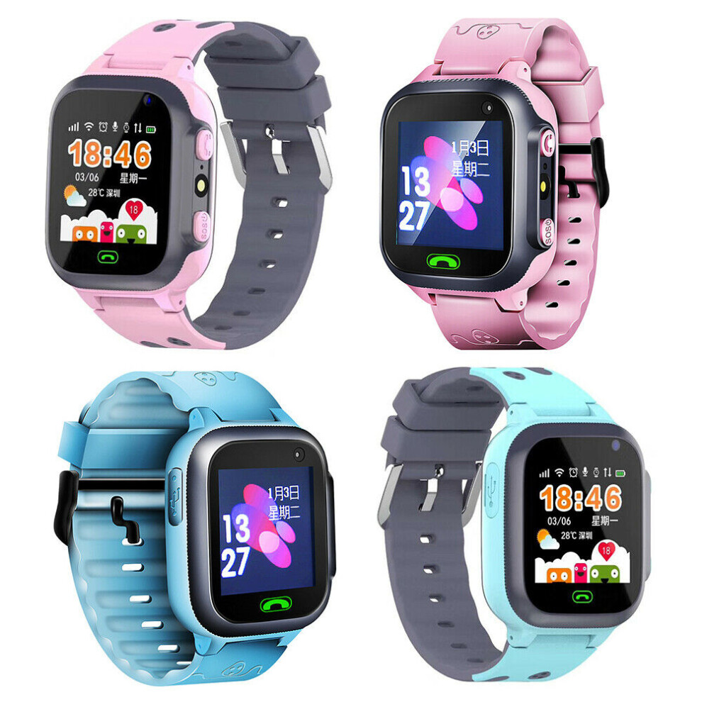 Bakeey K6 Anti Lost Smart Watch Gps Tracker Sos Call Gsm Sim Lbs Smart Wristband For Child Kids Pink/Blue 724545061844