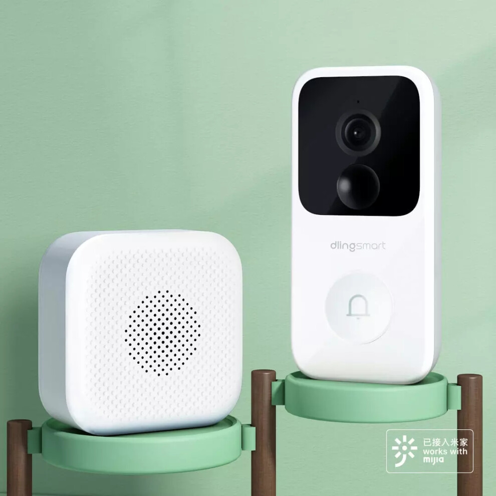 Xiaomi Dlingsmart Smart Video Doorbell E3 2K Ip Camera Human Detection Infrared Night Vision Wifi Smart Wireless Intercom Work With Mijia 6900080410116