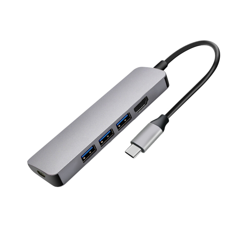 Juli 543A 5 In 1 Usb 3.1 Type C Data Hub With 3*Usb 3.0 4K Hd Pd Charging Docking Station For Tablet Laptop 6901249198739