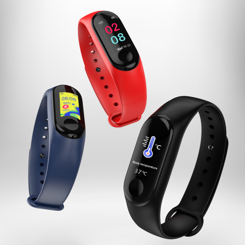 Bakeey T04 Temperature Measure Heart Rate Monitor Message Reminder Usb Charging Smart Watch 825450311991