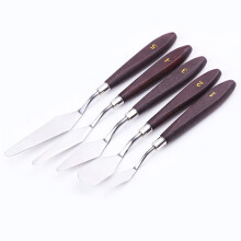 5 pcs set Palette Scraper Painting Mixing Scraper Stainless Steel Spatula Palette Color Mixing Artist Oil Painting Accessories