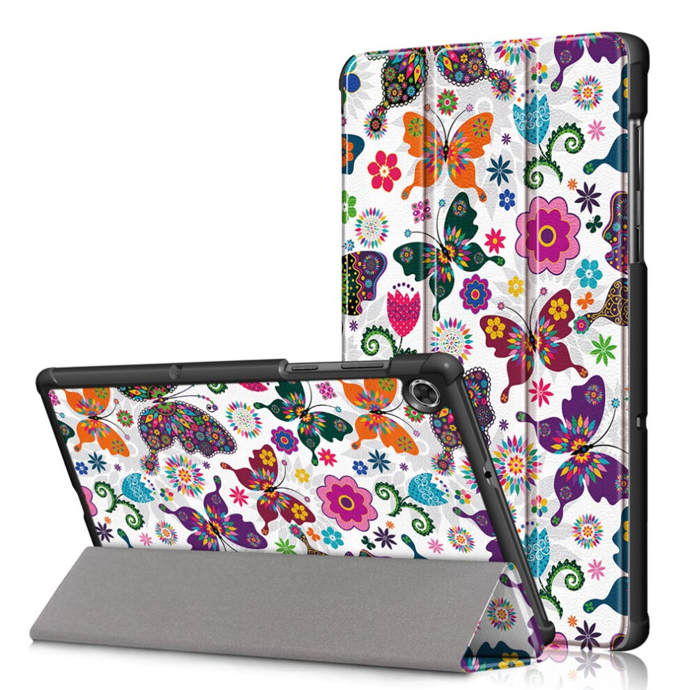 Tri Fold Pringting Tablet Case Cover For Lenovo Tab M10 Plus Tablet Butterfly Version 6914217833525