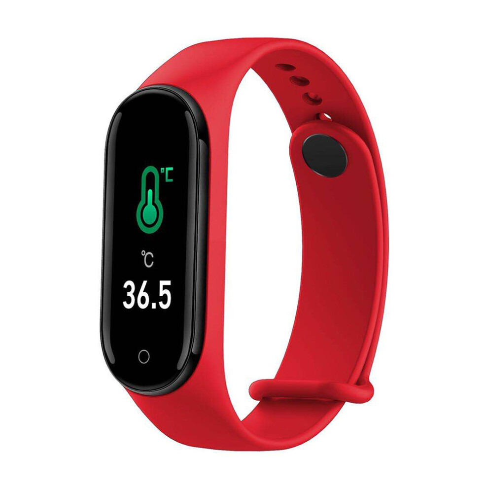 Bakeey M4 Plus Body Temperature Measure Heart Rate Blood Pressure Monitor Call Id Information Reminder Smart Watch 6900067989659