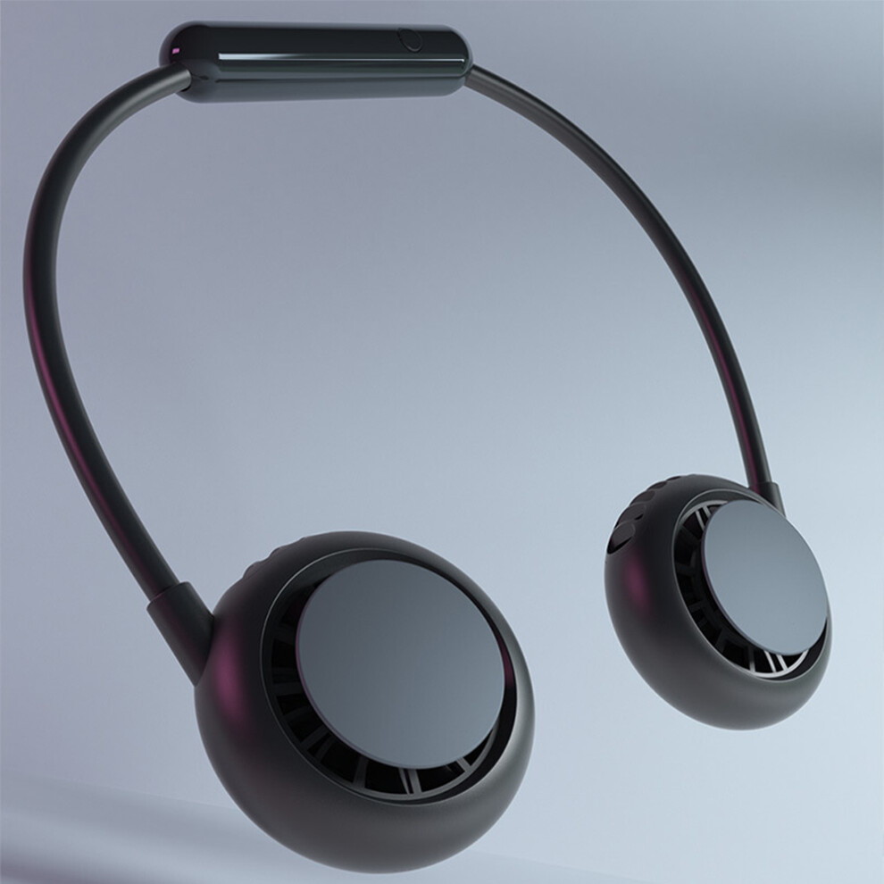 Bakeey Personal Fan Hand Free Neck Fan Bladeless Fan   USB Rechargeable Portable Headphone Design Wearable Neckband Fan