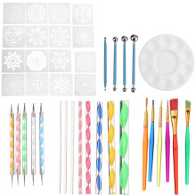 40Pcs set DIY Mandala Dotting Tools Set For Painting Rocks Dot Kit Rock Stone Painting Pen Polka Dot Art Tool Template Cosmetic