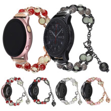 Bakeey 20 22mm Width Ethnic Style Luminous Elastic Women Watch Band Strap Replacement for Samsung Galaxy Watch3 41mm R840 45mm R850 Gear S3 Active