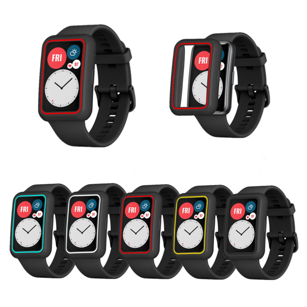 Bakeey Soft Tpu Two Color Half Pack Watch Case Cover Watch Protector For Huawei Watch Fit 6900083358996