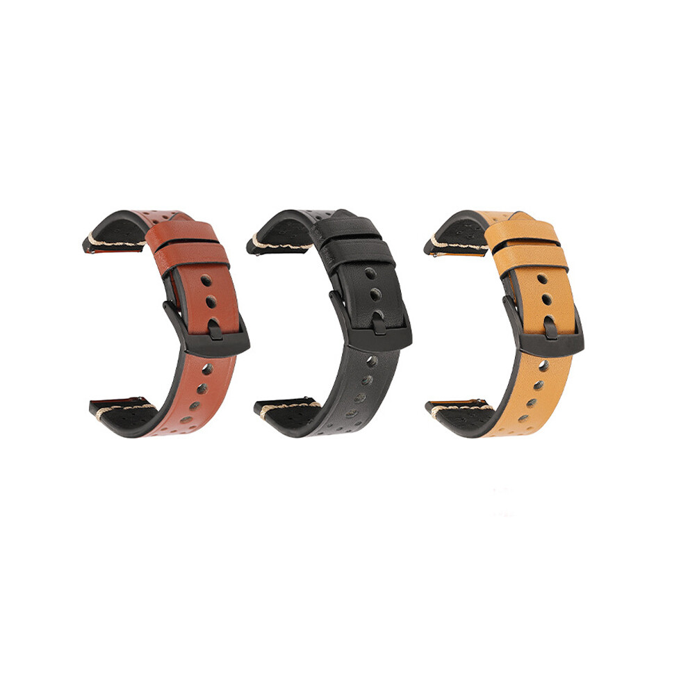 Bakeey Universal 22Mm Hand Stitched Head Layer Cowhide Replacement Strap Smart Watch Band For Gear S3 Not,Specified 6900075715202