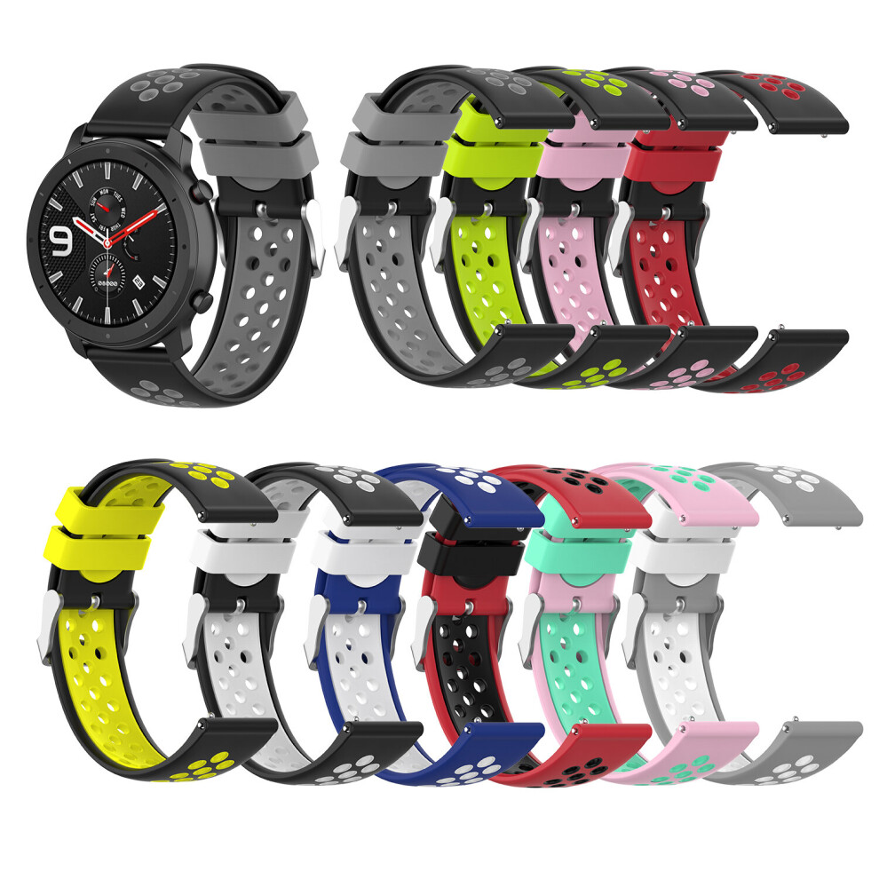 Bakeey 22Mm Two Color Buckle Strap Stoma Silicone Replacement Strap For Amazfit Gtr 47Mm Not,Specified 6900068121171