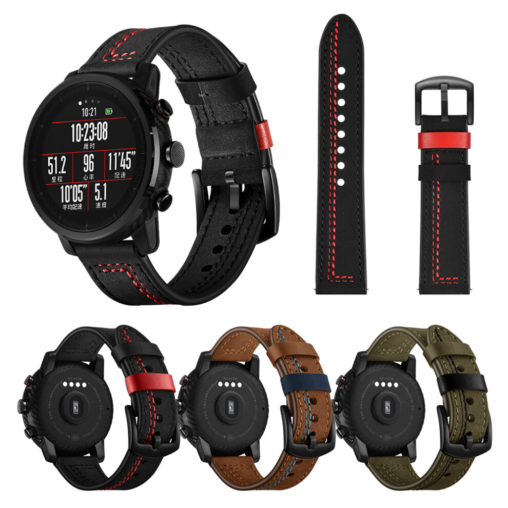 22Mm Line Style Genuine Leather Watch Band Watch Strap For Huami Amazfit 2 Not,Specified 6914216220142