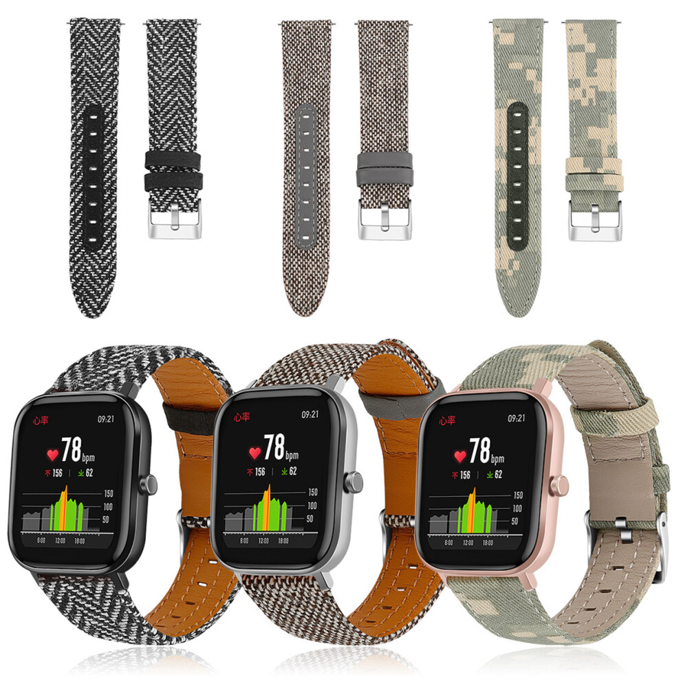 Bakeey 20Mm Universal Nylon Camouflage Canvas Watch Band For Amazfit Gts Samsung Galaxy 42 46 Active Not,Specified 6900060222265