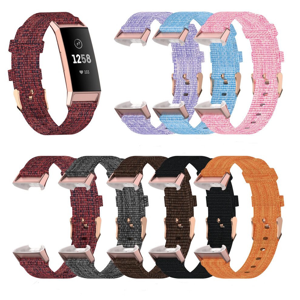 Bakeey Nylon Canvas Woven Smart Watch Band Replacement Strap For Fitbit Charge 3 4 Not,Specified 748677884898