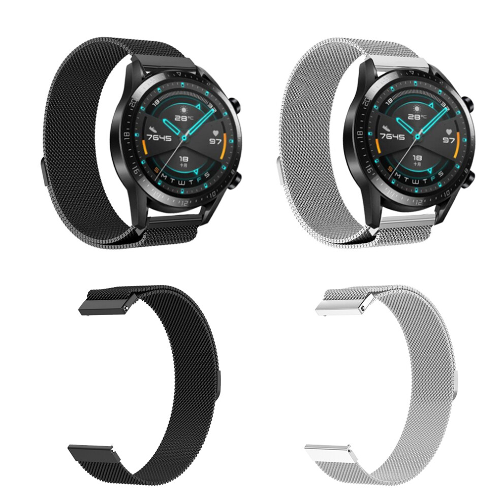 Bakeey 22Mm Stainless Steel Magnetic Watch Band For Huawei Watch Gt 2 Silver 636609466536