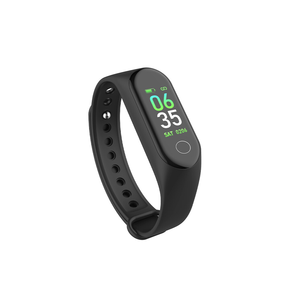 Bakeey M4 Pro Color Display Information Reminder Continuous Heart Rate Large Battery Usb Charging Smart Watch Black/Red/Blue 3480563923706