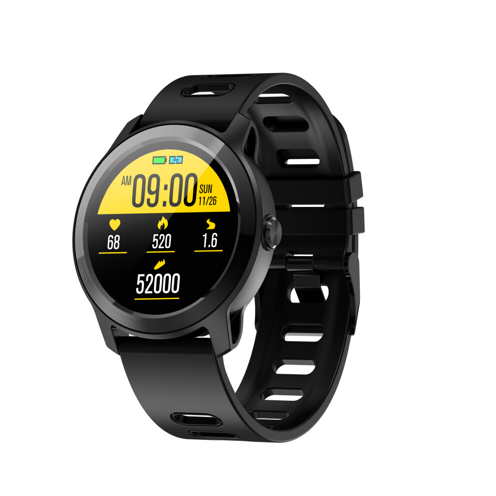 Senbono S08 Plus Single Touch 1.3 Inch Color Screen Wristband Ip68 Music Control Hr Monitor Smart Watch Black/White 3518363344145