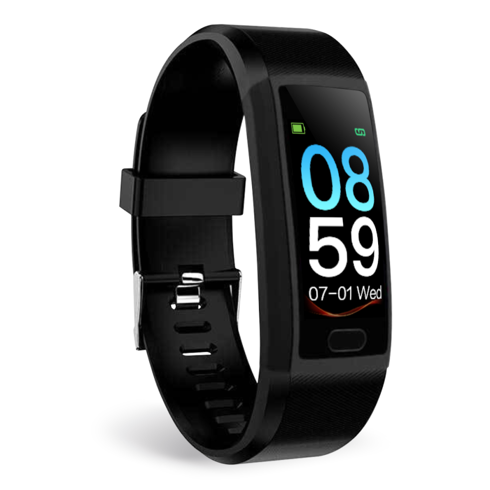 Bakeey Y18 1.14 Inch Big Color Screen Multi Fitness Track Heart Rate Weather Display Smart Watch Black/Red/Blue 6901250298756