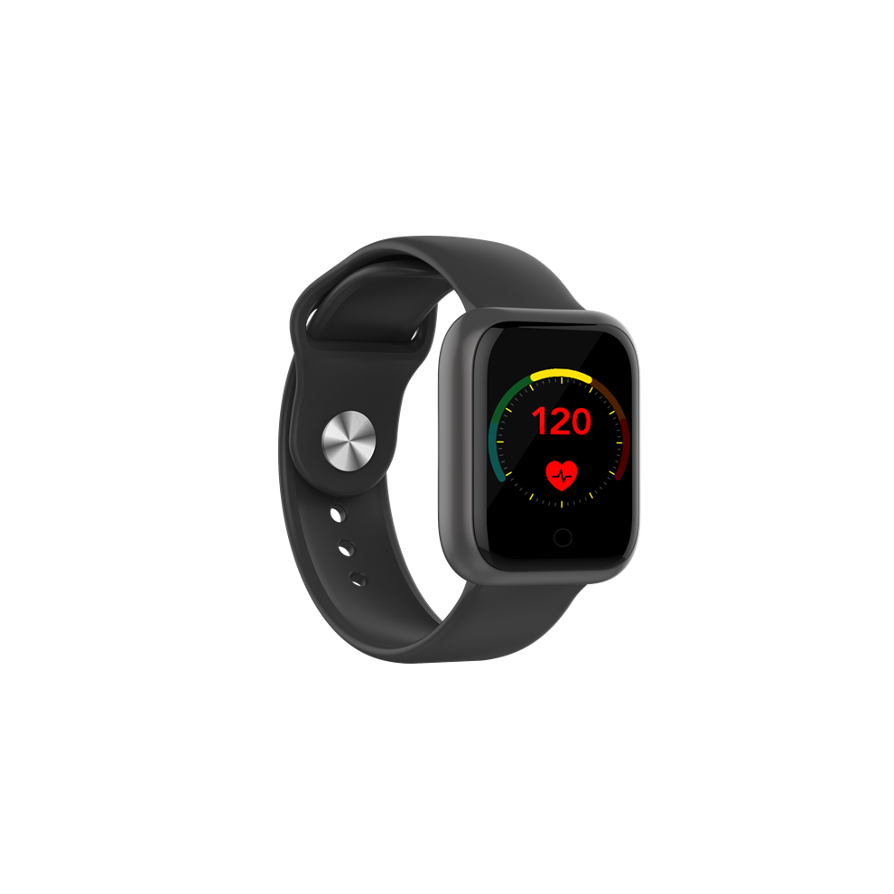 Bakeey Gt1 5Atm Deep Waterproof 2.5D Screen Heart Rate Sports Mode Whatsapp 60Days Standby Smart Watch Black/Silver 6900059210273
