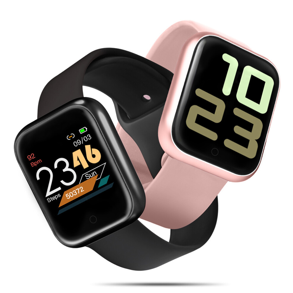 [Two Straps] Bakeey P70s Heart Rate Blood Pressure Oxygen Monitor 1.3Inch Color Screen Weather Push Ip68 Smart Watch 6900064912971
