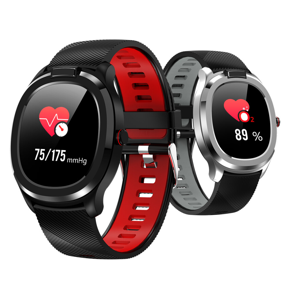 Bakeey T01 Full Touch Screen Body Temperature Blood Oxygen Ecg+Ppg Heart Rate Monitor Sport Tracker Smart Watch 9068970871038