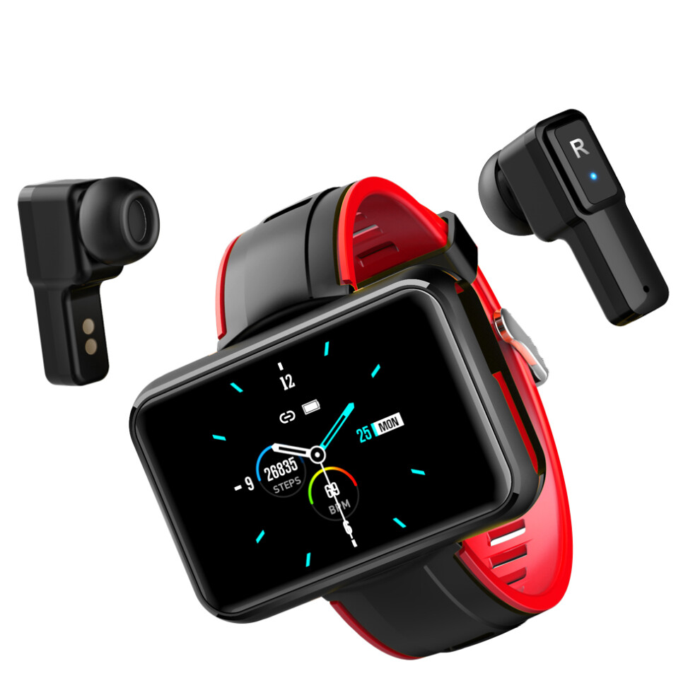 [Bluetooth 5.0]Bakeey T91 1.4 Inch Big Screen Bluetooth Call Wristband Wireless Earphone Heart Rate Monitor Remote Music Control Smart Watch 6900074110534