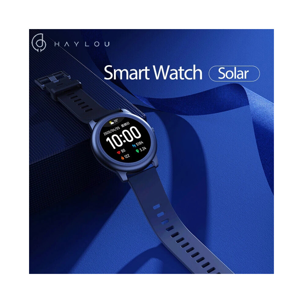 [Bt 5.0]Haylou Solar Ls05 Full Round Screen Wristband 12 Sport Modes Tracker Heart Rate Monitor 30 Days Standby Smart Watch Global Version 825450311755