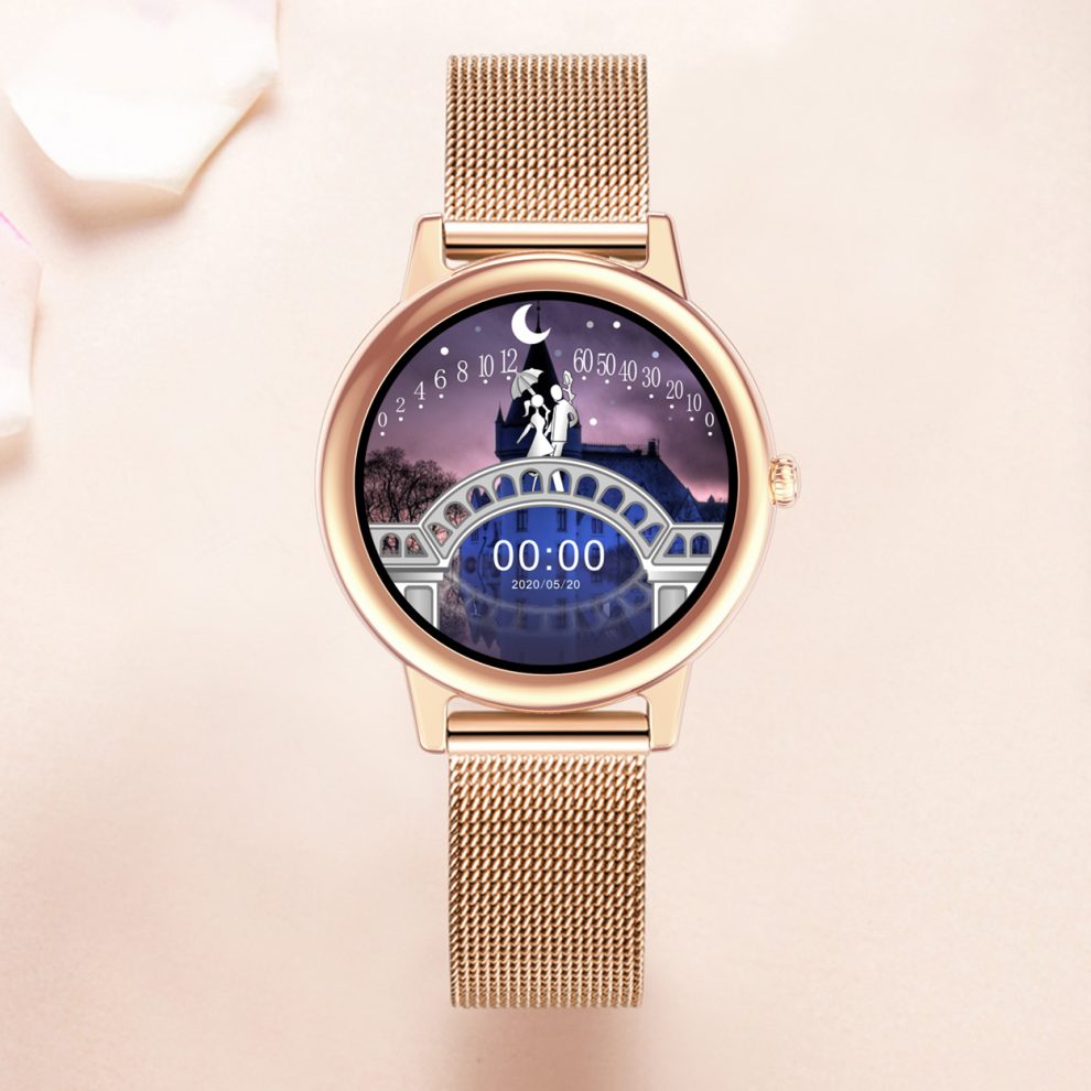 Bakeey E10 Ultra Thin Full Touch Bt5.0 Wristband Heart Rate Blood Pressure Oxygen Monitor Multi Dial Weather Display Elegant Female Smart Watch 6900078850672
