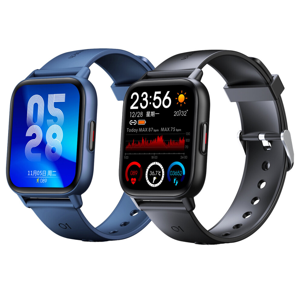 [Body Temperature Measure]Bakeey Qs16 Pro 1.69 Inch Touch Screen Heart Rate Blood Pressure Spo2 Monitor 24 Sports Modes Customized Dial Multi Languag 6900086946336