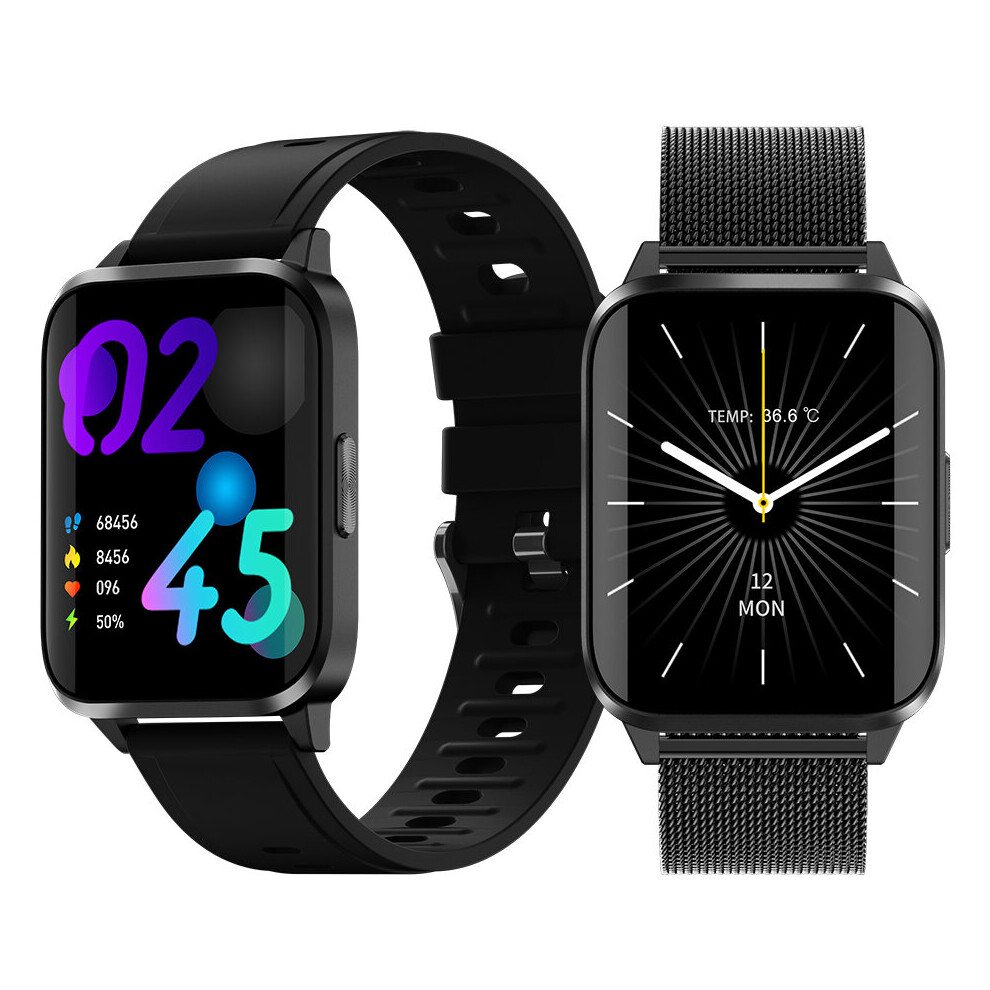 Bakeey Jm01 1.69 Inch Full Touch Screen Heart Rate Blood Oxygen Body Temperature Monitor Multi Sports Modes 230Mah Ip67 Waterproof Bt5.0 Smart Watch 6900082758759