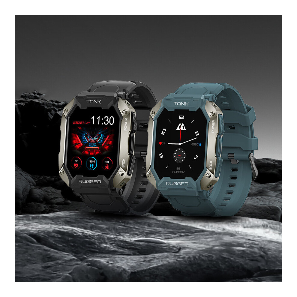 Kospet Tank M1 Pro Three Proof Rugged Outdoor Fitness Tracker Bluetooth Call 24H Heart Rate Spo2 Monitor 5Atm Ip69k Waterproof 50 Days Long Standby S 6900987621608