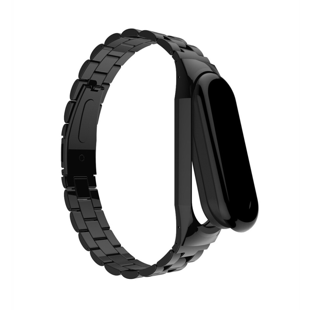 Bakeey Anti Lost Watch Band Stainless Steel Fold Buckle Bracelet For Xiaomi Mi Band3 Non Original Silver 6900084420357