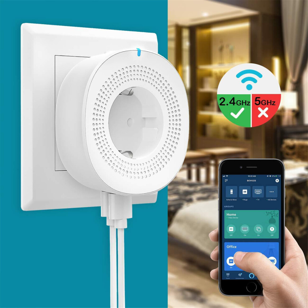 Enterbon Smart Socket 2.4Ghz Wifi App Remote Control 2 * Usb Output Smart Socket Work With Alexa Google Home Ifttt 6900071811397