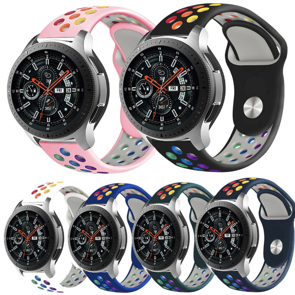 Bakeey 22Mm Universal Replacement Rainbow Silicone Watch Band Strap For Haylou Solar Ls05 Watch Huawei Watch Gt 6900073001475