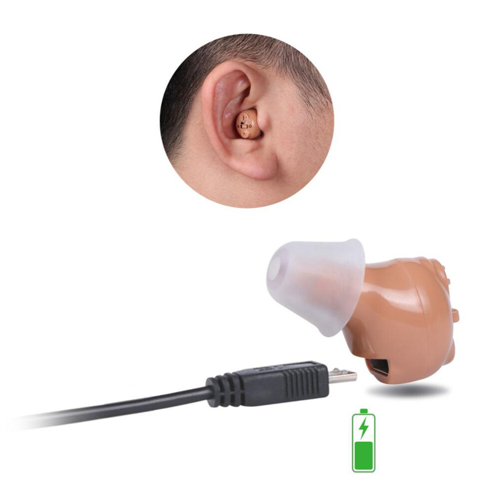 Bakeey Mini Size CIC Hearing Aid Sound Amplifier USB Charging