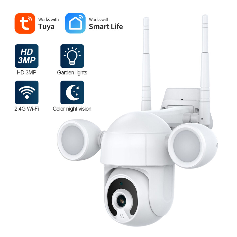 Shiwojia 3Mp Smart Ip Camera Wireless Wifi Double Lamp Lightning Night Vision Two Way Voice Dome Security Surveillance Waterproof Camera 911038716217