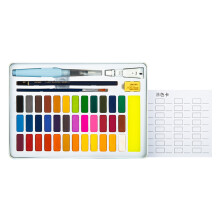 XM Ecosystem Deli 24 36 Colors Solid Watercolor Paint Set Metal Iron Box Hand Painted Watercolor Pigment Art Painting Tools Supplies 73876 73877