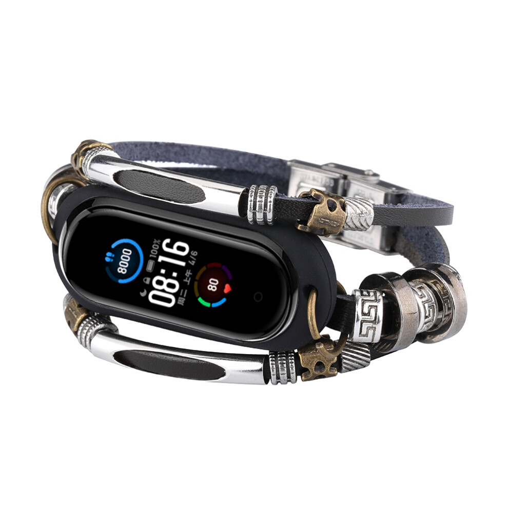 Bakeey Retro Alloy Beaded Replacement Strap Smart Watch Band For Xiaomi Mi Band 5 Not,Specified 6914217272423