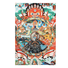 Silk Cloth Painting Tibet Embroidery Silk Cloth Samsara Amitabha Thangka Tibetan Buddhist Decorative Canvas Painting Gift