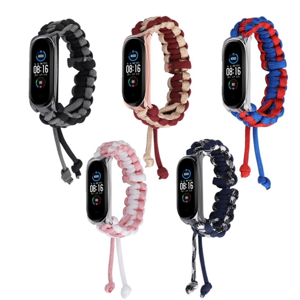 Bakeey Umbrella Cord Braided Adjustable Smart Watch Band Replacement Strap For Xiaomi Mi Band 5 Non Original Not,Specified 6900072732912