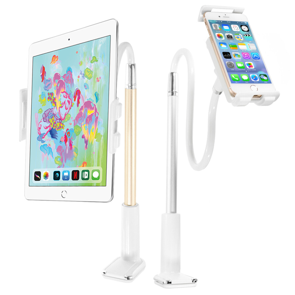 Universal Flexible Long Arm Clip Metal Holder Lazy Bracket Stand For 4 10.6 Inch Tablet Cellphone